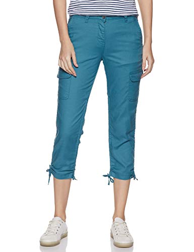 Amazon Brand – Symbol Women’S Slim Casual Pants (Shaktitrs001_Teal_M)