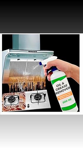 500Ml Kitchen Cleaner Spray Oil & Grease Stain Remover For Gas Stove, Chimney Bbq Exhaust Fan Non-Flammable Magic Degreaser Liquid Spray For Grill & Home Glow All Surface Cleaner Spray (Pack Of 1)