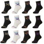 Btag Sports Ankle Socks For Men & Women – Breathable, Sweat-Absorbent, Athletic Socks For Running, Gym, Cycling – Pack Of 12