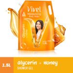 Vivel Glycerin & Honey Body Wash Shower Gel, For Soft, Glowing & Moisturized Skin(1500 Ml)