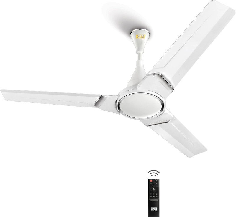 Kuhl Prima A3 Bldc Ceiling Fan With 5 Year Warranty Bldc Motor With Remote 1200 Mm Ceiling Fan(5 Star | White | Pack Of 1)