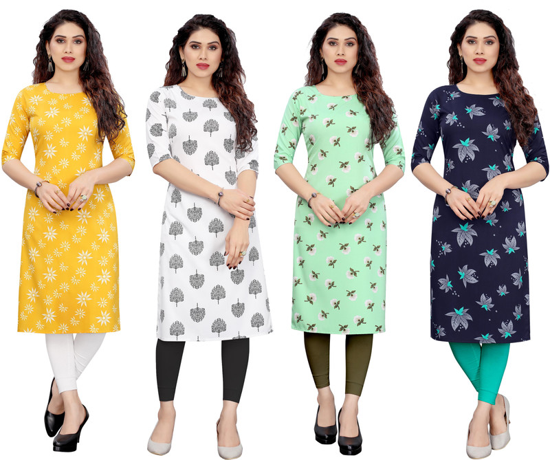 Ketaki Fashion Women Printed Straight Kurta(Multicolor)
