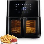 Kent Ultra Digital Air Fryer 4.5L |1500W| Bake, Grill & Roast | Up To 80% Less Oil Usage |8 Preset Menu|Rapid Heat Circulation |Digital Display & Touch Control Panel |Glass Window With In Built Light Air Fryer(4.5 L)