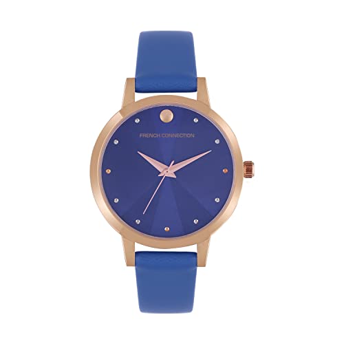 French Connection Leather Analog Blue Dial Women’S Watch-Fcn00017J, Band_Multicolor