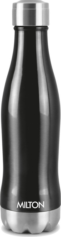 Milton 400 Ml Steel Bottle(Pack Of 1, Black)