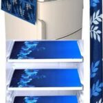 Crosmo Refrigerator  Cover(Width: 64 Cm, Blue)