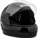 Riybro Full Face Isi Marked With Adjustable Strap Fro Men & Women Bike & Scooty Riding Motorbike Helmet(Black)