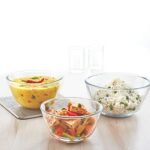 Borosil Glass Mixing Bowl – 900 Ml, Set Of 3, Transparent