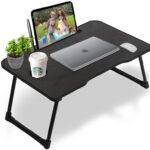 Callas Wood Portable Laptop Table(Finish Color – Black, Pre Assembled)