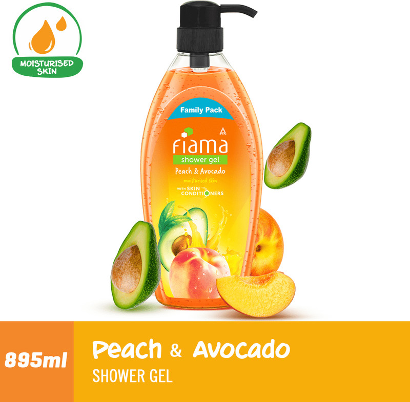 Fiama Peach & Avocado Body Wash Shower Gel, Moisturized Skin & Radiant Glow(895 Ml)