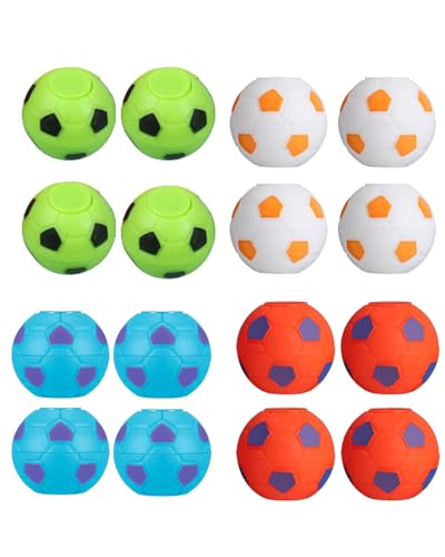Inocean 16Pcs Football Set, Mini Footbal, Mini Football Set, Rotating Toy, Random Colors, Fun Fidget Toy For Parties, Schools, And Home Use