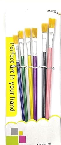 Freedy 6 Pcs Different Size Paint Brush Set (Flat) C