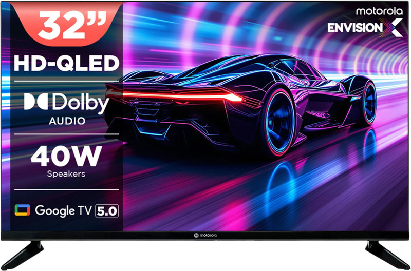 Motorola 80 Cm (32 Inch) Qled Hd Ready Smart Google Tv 2025 Edition(32Hdgqmddaq)