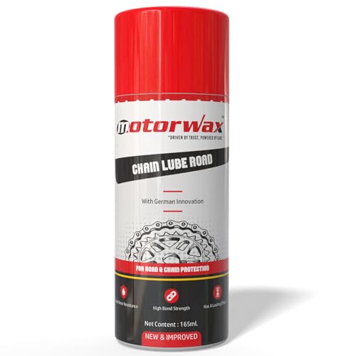 Motorwax Chain Lube Road Spray – 165Ml | High Bond Strength | German Innovation | Road & Chain Protection | Water Resistant Motorcycle Chain Lubricant (Pack Of- 1)