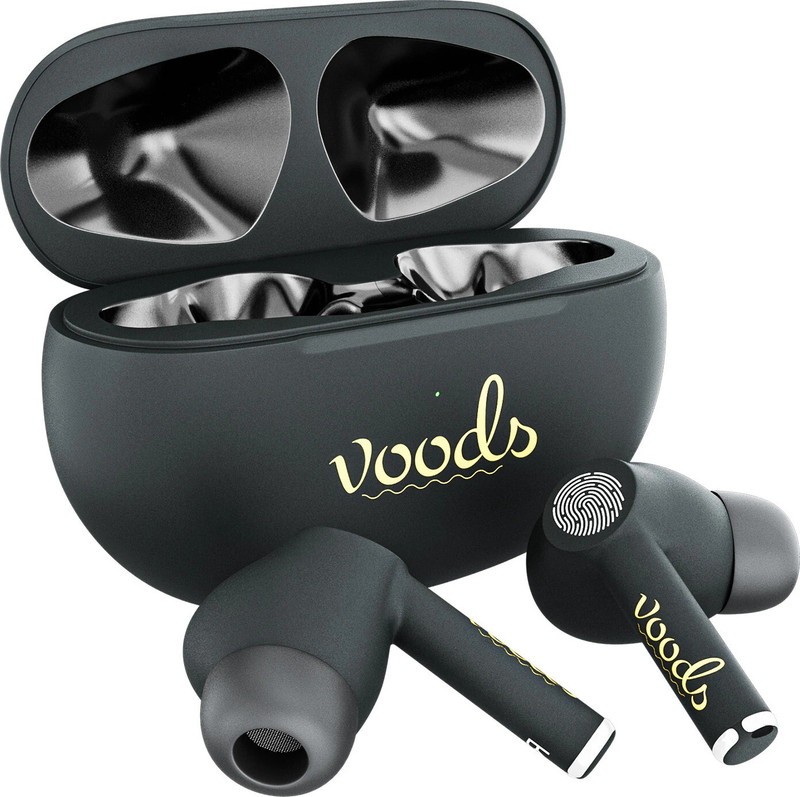 Voods V Airbuds – Pro, Anc Wireless Earbuds, 70Hrs Playback Ip65-Water&Dust Resistant Bluetooth(Black, In The Ear)