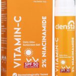Clensta Sunscreen – Spf 50 Pa+++ Vitamin C Daily Glow Sunscreen Gel Uva/Uvb With Niacinamide For Reduces Tan(50 G)