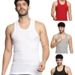 Lux Derby Men’S Vest With Drop Needle Design – Mercerized Cotton, Comfortable, Long-Lasting Vest(Pack Of 4)(S)(Color May Vary) Assorted