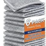 Harsan Dish Wash Cleaning Cloth Double Layer Multipurpose Wire Dishwasher Cloth For Wet & Dry Use Non-Scratch For Washes Dishes, Sinks, Counters Easy Rinsing & Machine Washable