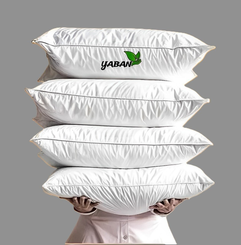 Yaban Cotton Sleeping Pillow Pack Of 4 Solid Luxury(White)