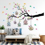 Kgndesigns 58 Inch Treebranch Sticker Multicolor Beautifull Sticker Self Adhesive Sticker(Pack Of 1)