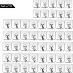 Pyorit Adhesive Plastic Wall Hooks Hangers For Hanging Robe, Coat, Towel, Keys Hook 50(Pack Of 50)