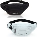 Worldstar Small Hiking Trekking Travelling Sports Waist Pouch Cycling Walking Running Bags Combo Waist Bag Pack For Waist Bags For Men Women Chest Crossbody (White&Black)(Black, White)