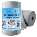 Story@Home Microfiber Kitchen Towel Roll Perfect Kitchen Accessories Items For Home – 4000 Times Washable, Microfiber Cleaning Cloth Ultra Ab Sorbent Lint Free Reusable Cloths, (Grey, 20 Pack)