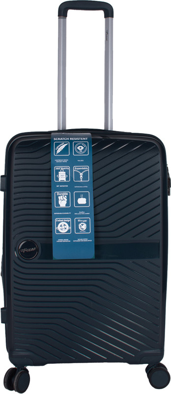 F Gear Stv Pp02 24″ Dark Blue Expandable Check-In Suitcase 4 Wheels – 24 Inch