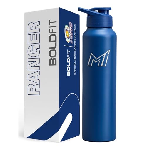 Boldfit Mumbai Indians (Mi) Official Merchandise Stainless Steel Water Bottle 1 Litre Steel Bottles For School, Office, Home, Gym 1 Litre Water Bottle Leakproof, Rust Free Steel Bottle-1000 Ml Blue