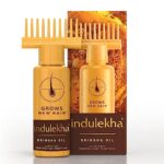 Indulekha Bringha Ayurvedic Hair Oil 100 Ml|| Hair Fall Control And Hair Growth With Bringharaj & Coconut Oil – Comb Applicator Bottle For Men & Women