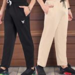 Go Devil Solid Men Black, Beige Track Pants