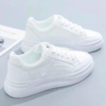 Borrer White Trending Stylish Casual Shoes Sneakers For Women(White , 6)