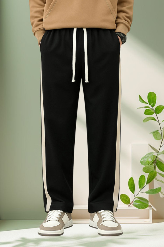Keesun Striped Men Black Track Pants