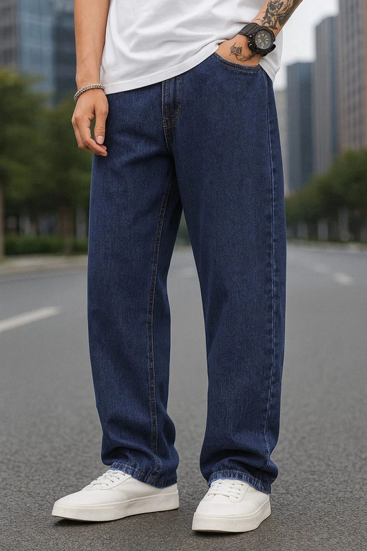 Coy Loose Fit Men Dark Blue Jeans