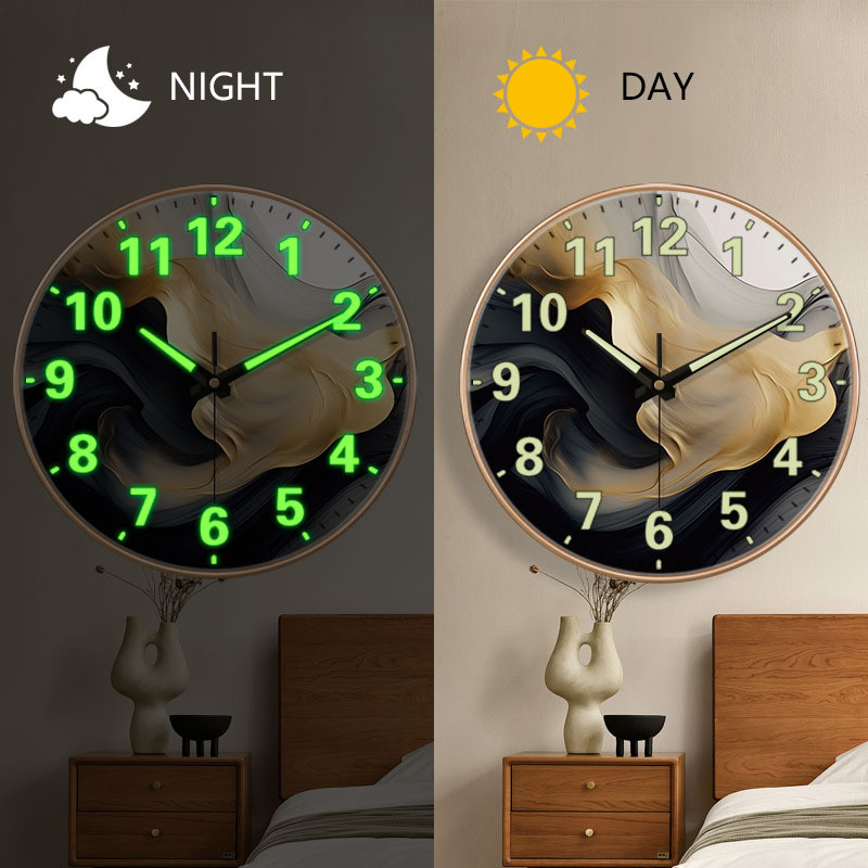 Star Work Analog 67 Cm X 32.5 Cm Wall Clock(Brown, White, With Glass, Standard)