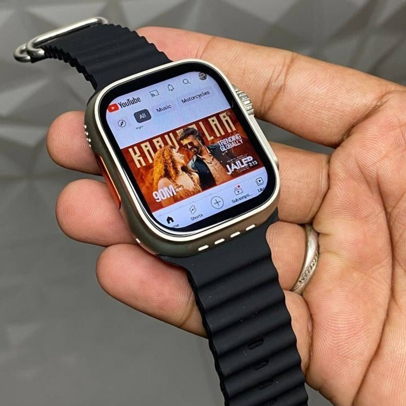 Pushkar Traders T800 Ultra Smartwatch With Bt Calling And Answer Full Touch Fitness Smartwatch(Black Strap, Free Size)