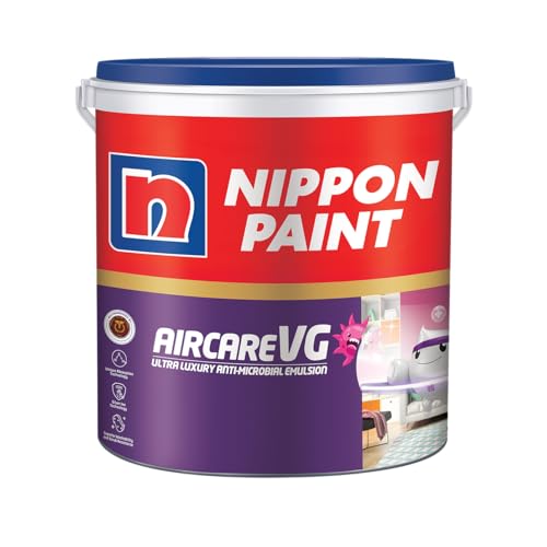 Nippon Paint Aircare Vg Interior Emulsion Paint(10L, White, Sheen Finish)-Safe Paint For Kids, Pregnant Women & Allergic People W/Formaldehyde Absorbing Technology-For Home, Kids Living Room-10 Ltr