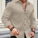 Vellosta Men Checkered Casual Black Shirt