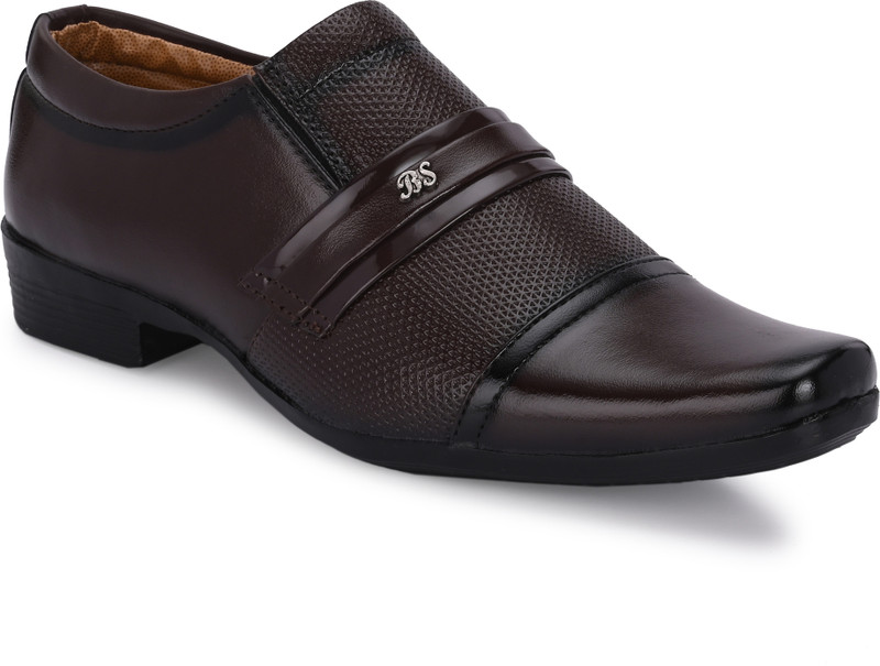 Katenia Brown Office Wear & Party Wear Semi Formal Shoes Slip On For Men(Brown , 9)