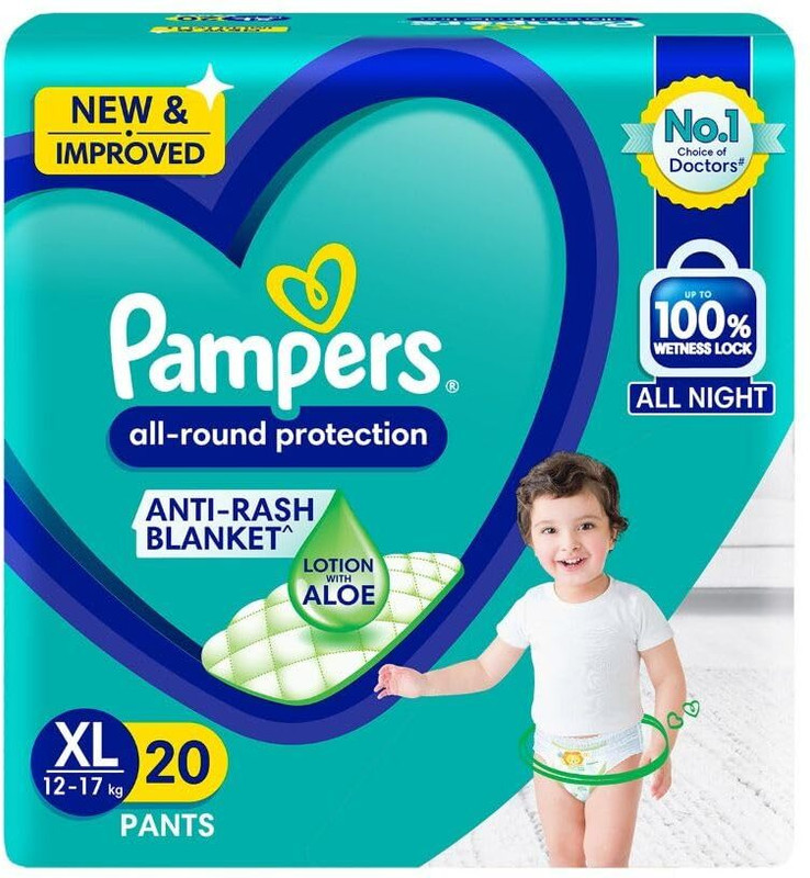 Pampers All Round Protection Extra Large Size – Xl(20 Pieces)