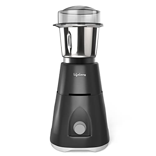 Lifelong Uno Lx 350 Watt Mixer Grinder, 1 Jar | Abs Body, Stainless Steel Blade (1 Year Warranty, Grey)