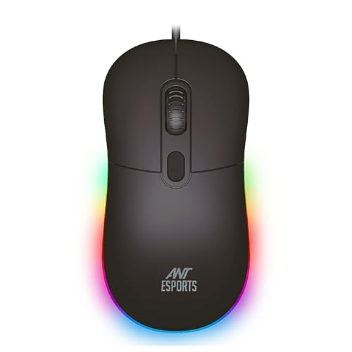 Ant Esports Gm40 Wired Optical Gaming Mouse With Rgb Led, Lightweight And Ergonomic Design, Dpi Upto 2400, Compatible With Windows And Mac