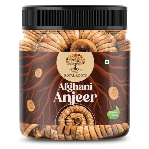 Royal Roots Big Size Afghani Anjeer 1000Gm | Soft Juicy Dried Figs Dry Fruit | No Added Sugar | Rich Source Of Fiber | Low In Fat | Healthy Snack Jar Pack | Anjeer For Winter | Jumbo Size Anjir