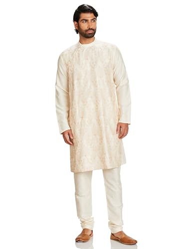 Amazon Brand – Symbol Men’S Rayon Blend 41″ Kurta & Churidar Set_Sy-A23-Mna-Fktc-106_Off-White_Xxl