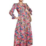 Sassafras Women’S Poly Crepe Fit & Flare Ankle Length Casual Dress (Sfdrss11362_Pink