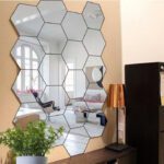 Wall1Ders 50 Cm 20 Hexagon Silver Self Adhesive Sticker(Pack Of 20)