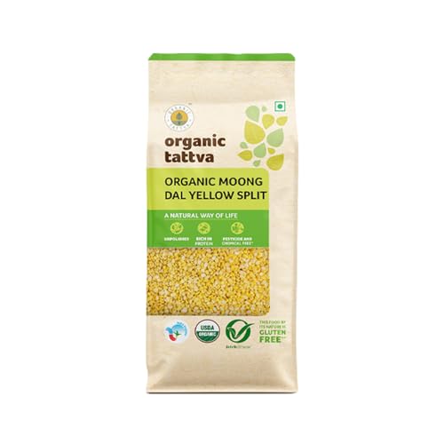 Organic Tattva Yellow Moong Dal Split 500G | Organic Moong Dal | Healthy & Protein-Rich Daal | Natural Daal For Daily Cooking