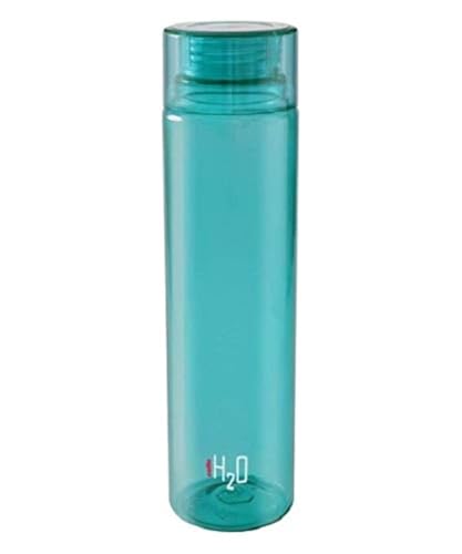 Cello H2O Round Water Bottle 1000Ml, Green | Bpa Free, Unbreakable & Reusable Pet Bottle | Leakproof Silicone Lid Fridge Set Of Water Bottle For Kitchen, Office, School, College, Travel & Gifting