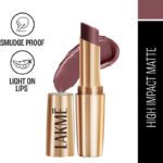 Lakmé 9To5 Powerplay Priming Matte Lipstick(Chocolate Crush, 3.6 G)