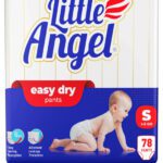 Little Angel Easy Dry Pull-Up Diaper Pants Small Size, 4-8Kg – S(78 Pieces)